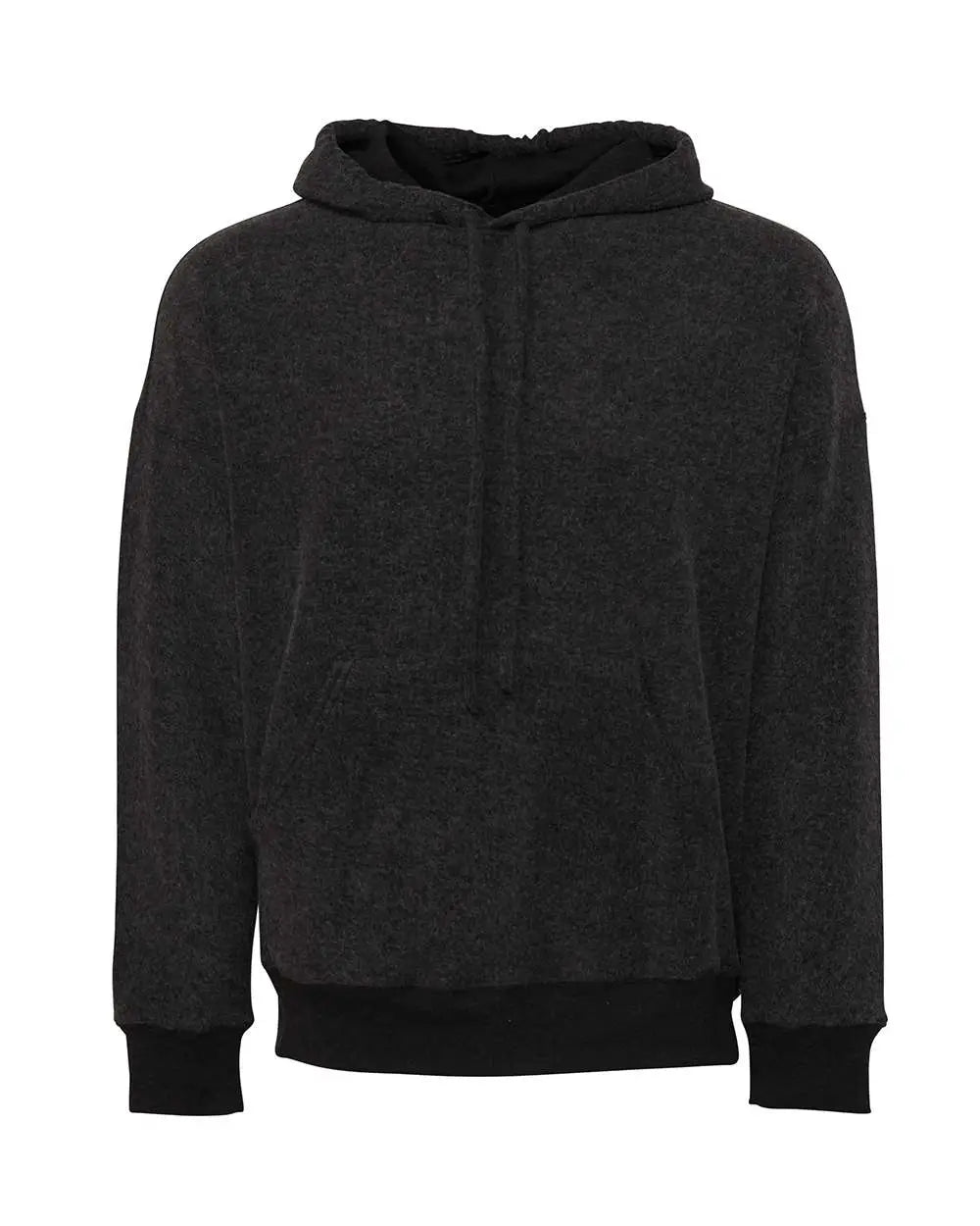 Bella + Canvas 3329c Fwd Fashion Sueded Fleece Hoodie - 3329 - Black Heather - Adult Xs