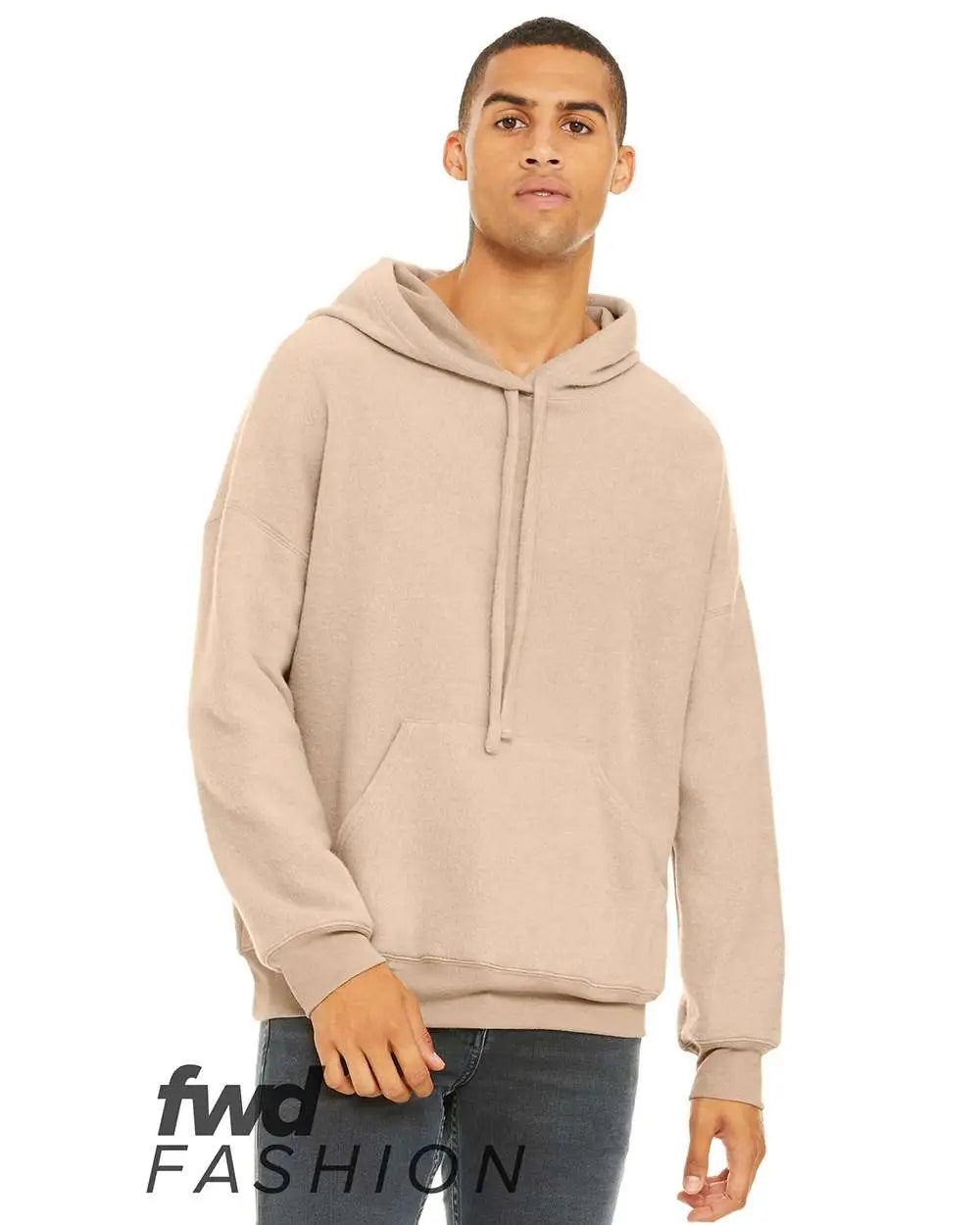 Bella + Canvas 3329c Fwd Fashion Sueded Fleece Hoodie - 3329 - Heather Oat - Adult Xs
