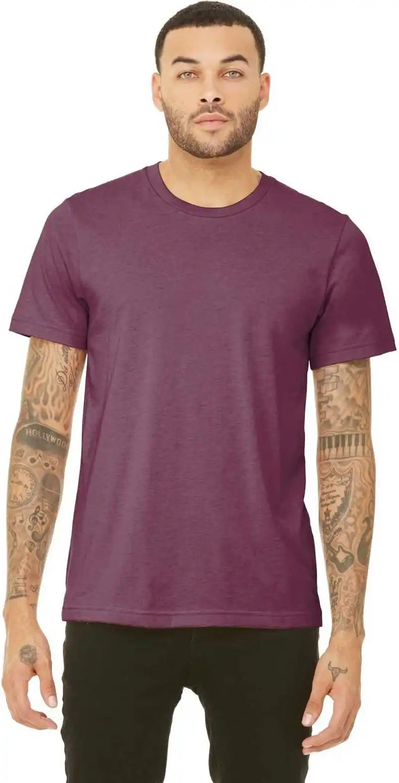Bella + Canvas 3413 Unisex Triblend Short Sleeve Tee Maroon