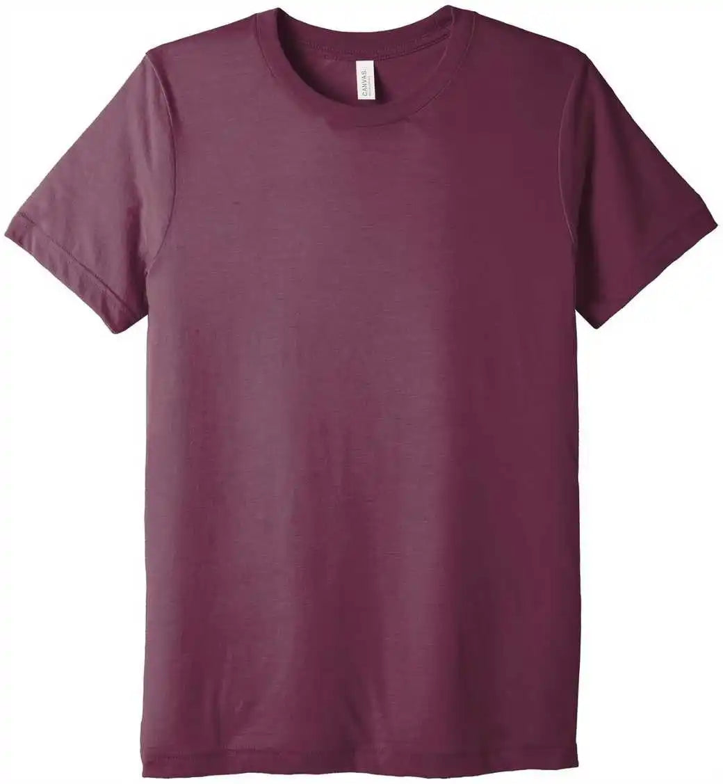 Bella + Canvas 3413 Unisex Triblend Short Sleeve Tee Maroon