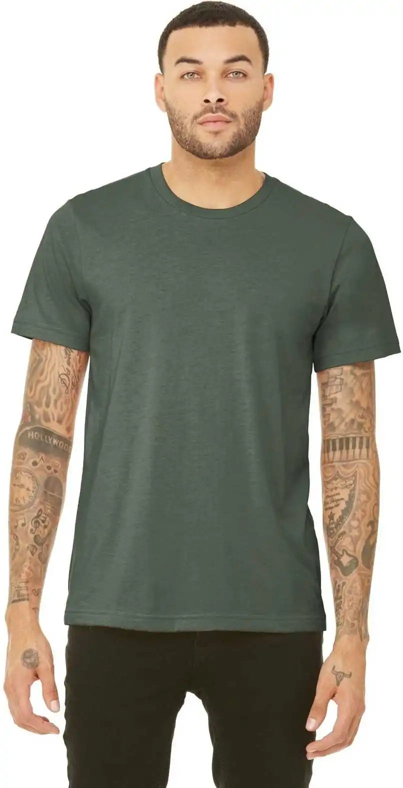 Bella + Canvas 3413 Unisex Triblend Short Sleeve Tee Military Green