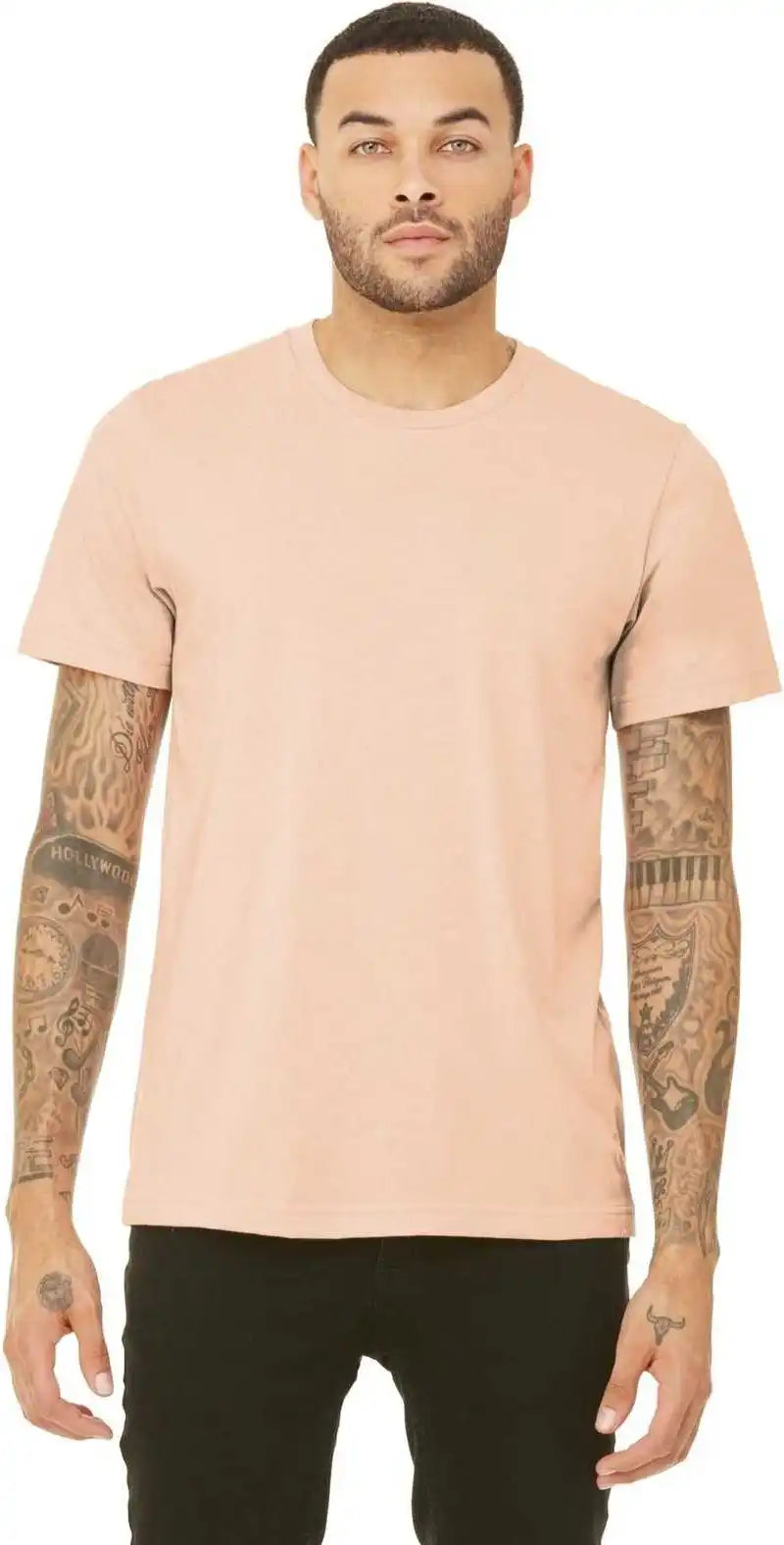 Bella + Canvas 3413 Unisex Triblend Short Sleeve Tee Peach