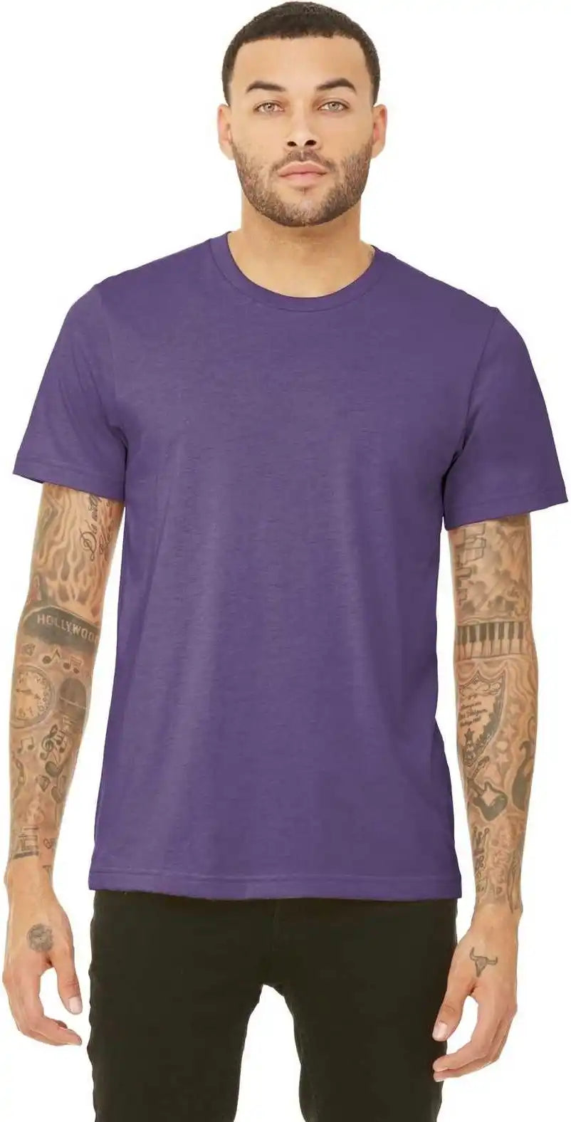 Bella + Canvas 3413 Unisex Triblend Short Sleeve Tee Purple