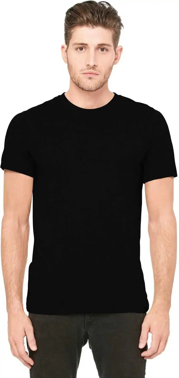 Bella + Canvas 3413 Unisex Triblend Short Sleeve Tee Solid Black