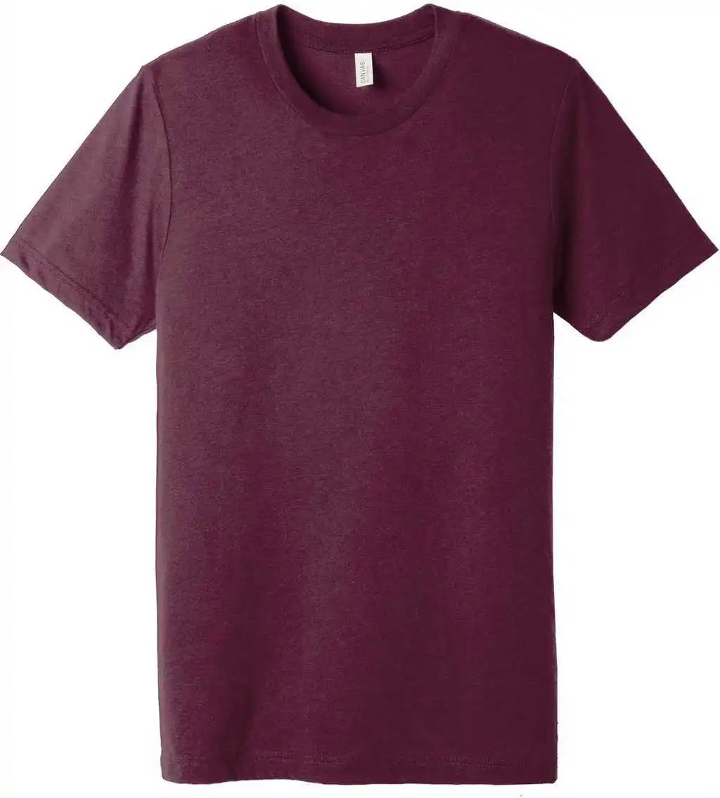 Bella + Canvas 3413 Unisex Triblend Short Sleeve Tee Solid Maroon