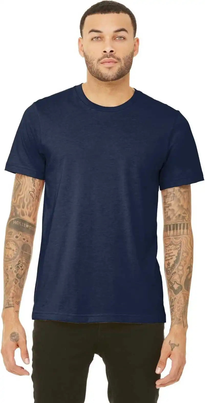 Bella + Canvas 3413 Unisex Triblend Short Sleeve Tee Solid Navy
