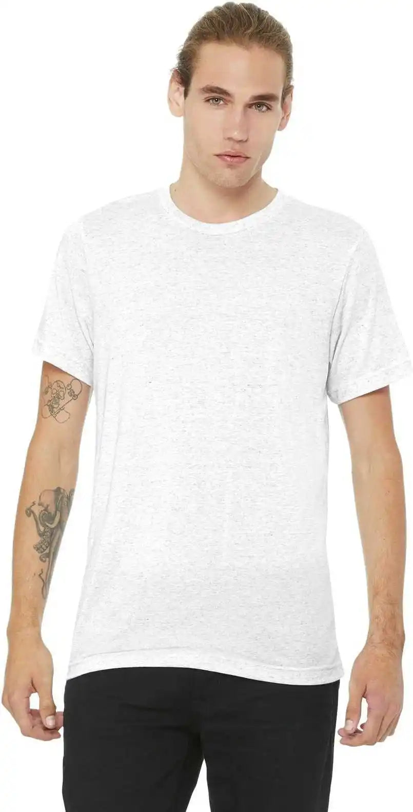 Bella + Canvas 3413 Unisex Triblend Short Sleeve Tee - White Fleck