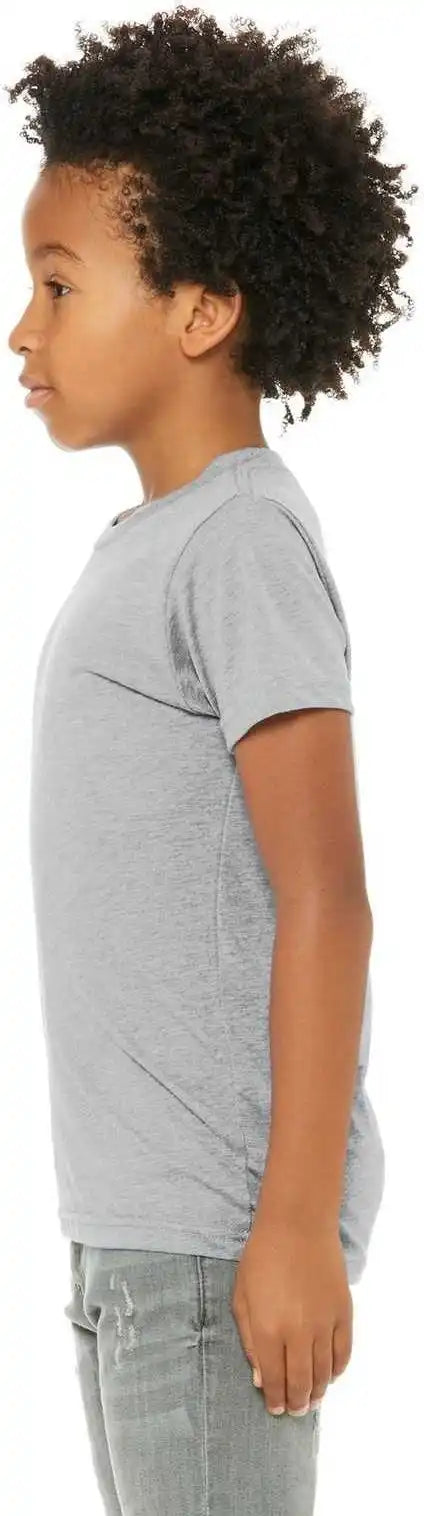 Bella + Canvas 3413y Youth Triblend Short Sleeve Tee Athletic Gray