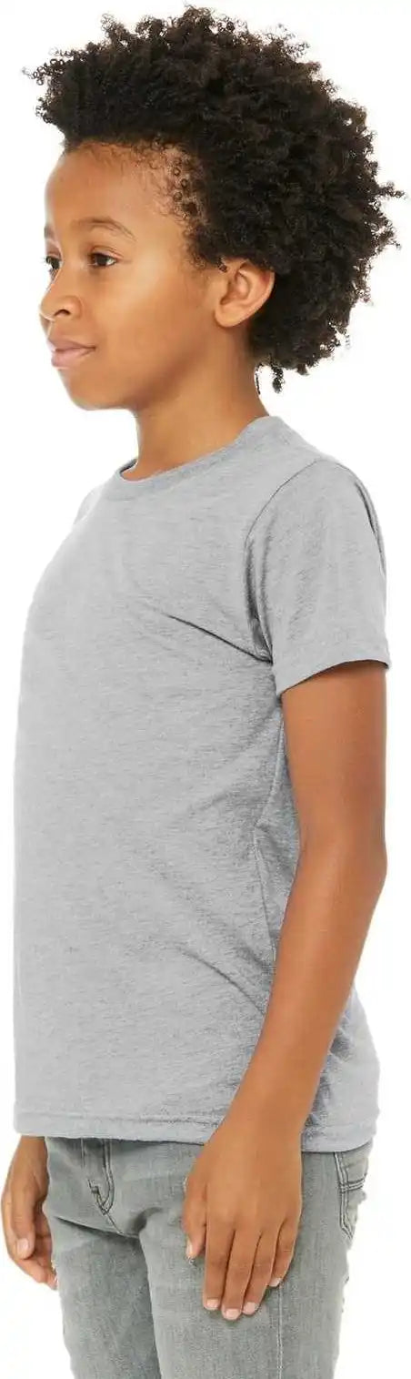 Bella + Canvas 3413y Youth Triblend Short Sleeve Tee Athletic Gray