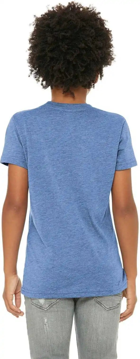 Bella + Canvas 3413y Youth Triblend Short Sleeve Tee Blue