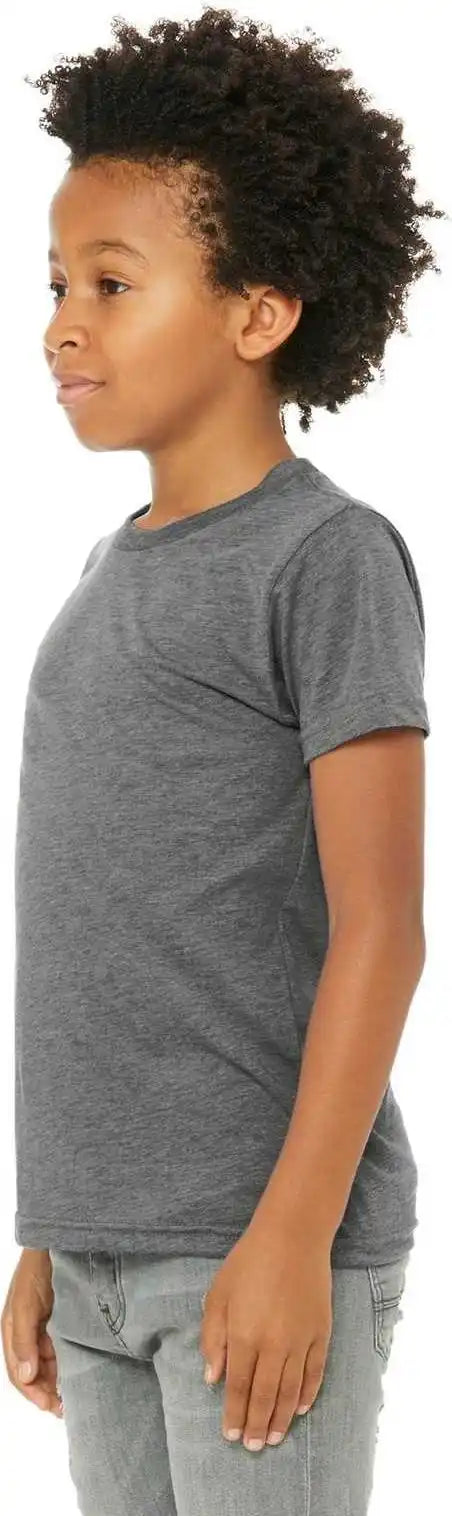 Bella + Canvas 3413y Youth Triblend Short Sleeve Tee Gray
