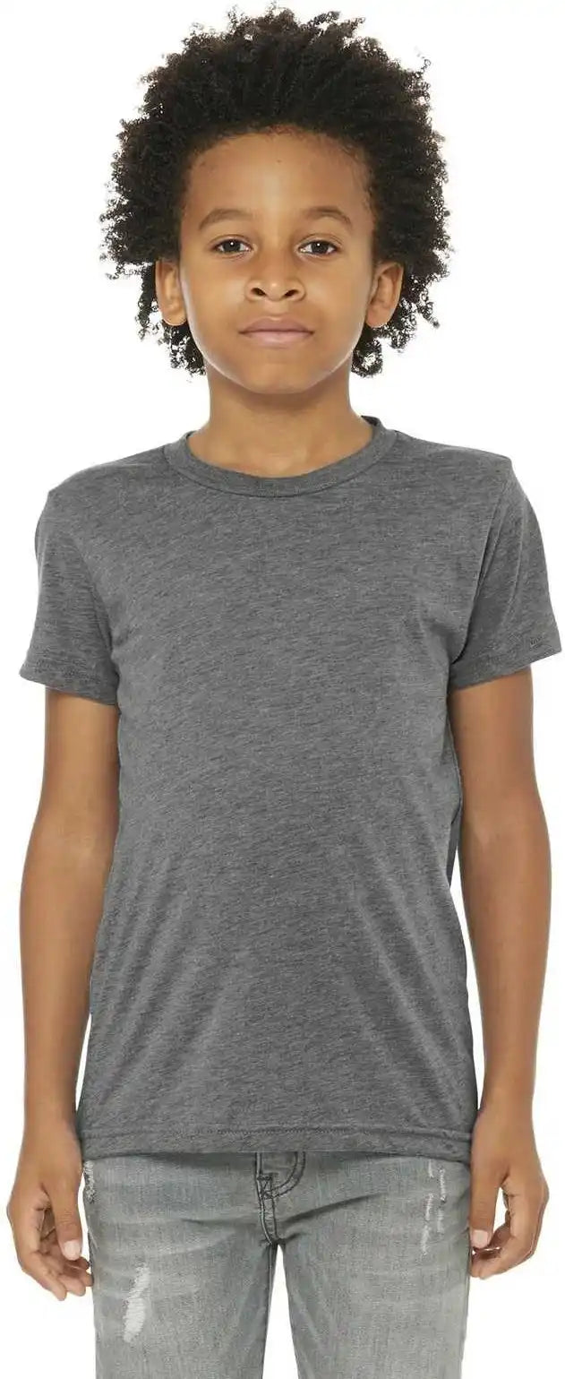 Bella + Canvas 3413y Youth Triblend Short Sleeve Tee Gray