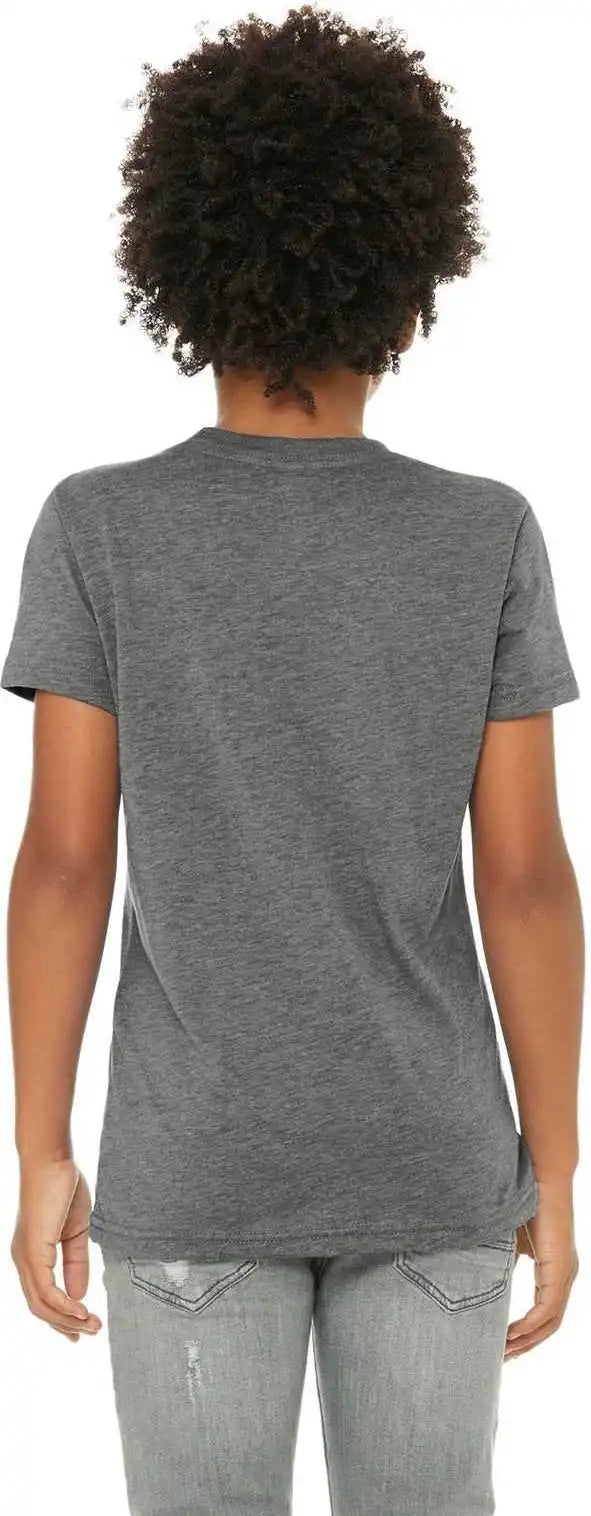 Bella + Canvas 3413y Youth Triblend Short Sleeve Tee Gray