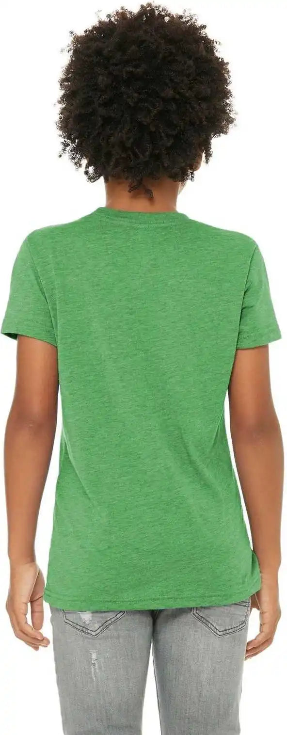Bella + Canvas 3413y Youth Triblend Short Sleeve Tee Green