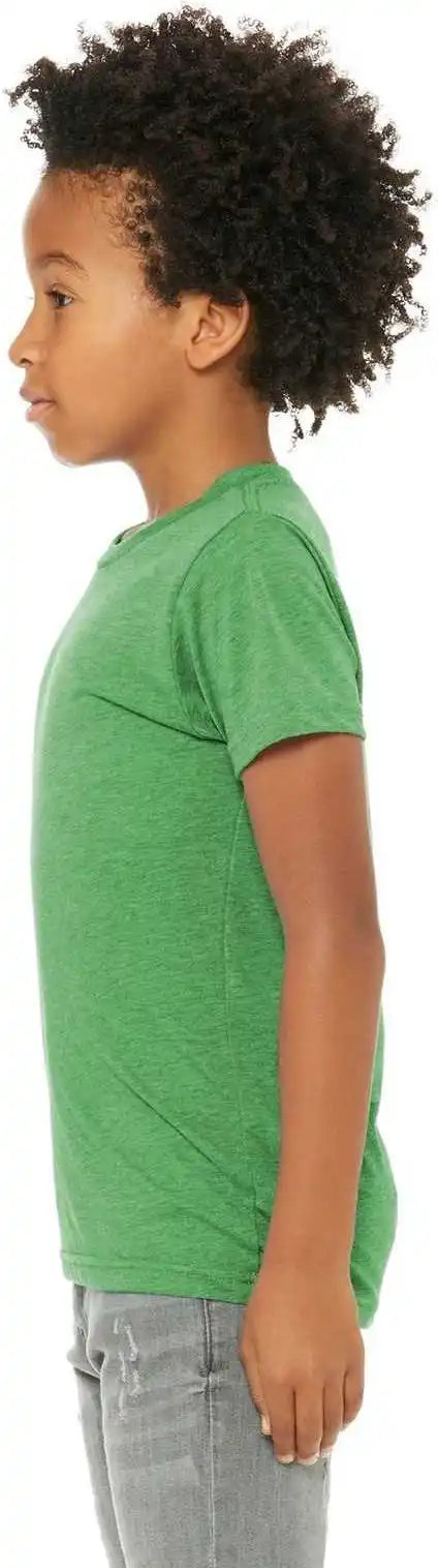 Bella + Canvas 3413y Youth Triblend Short Sleeve Tee Green