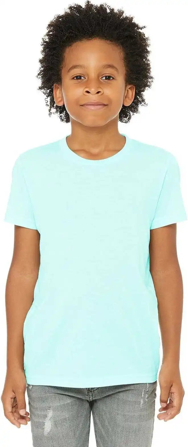 Bella + Canvas 3413y Youth Triblend Short Sleeve Tee Ice Blue