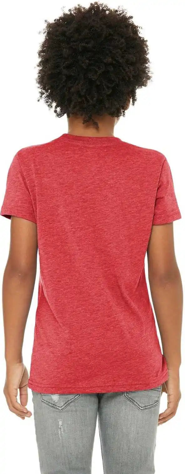 Bella + Canvas 3413y Youth Triblend Short Sleeve Tee Red