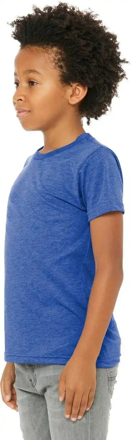 Bella + Canvas 3413y Youth Triblend Short Sleeve Tee True Royal