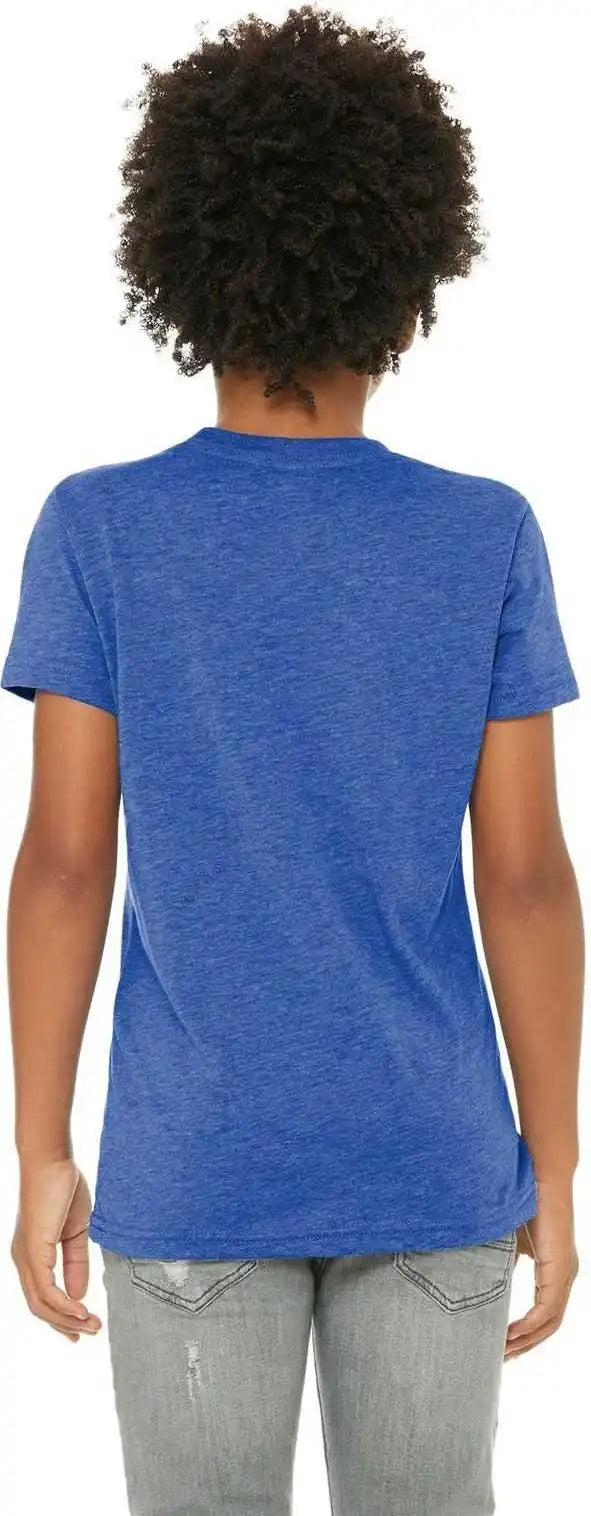 Bella + Canvas 3413y Youth Triblend Short Sleeve Tee True Royal