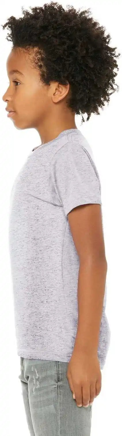 Bella + Canvas 3413y Youth Triblend Short Sleeve Tee White Fleck