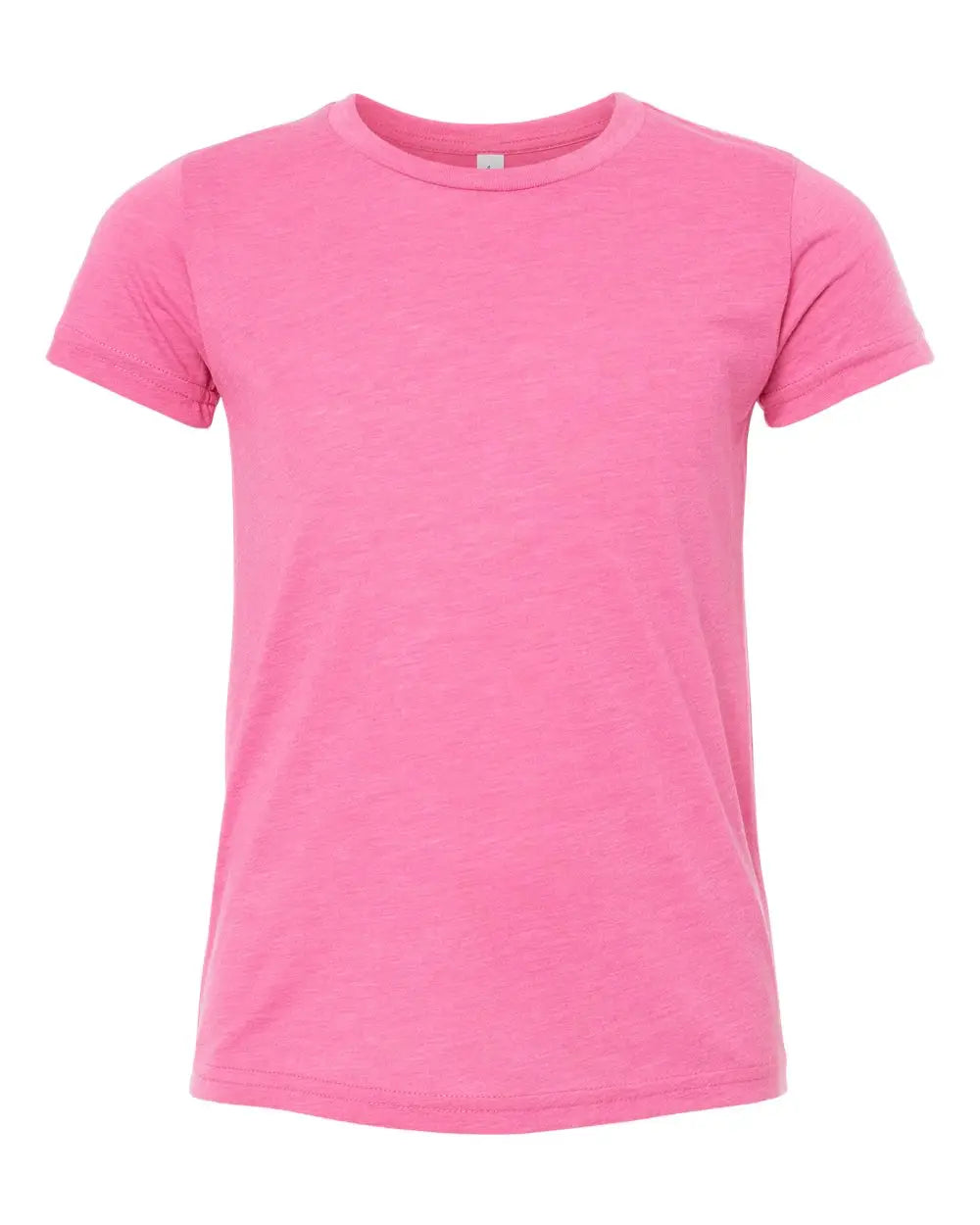 Bella + Canvas 3413y Youth Triblend Tee - Charity Pink - Hot / s