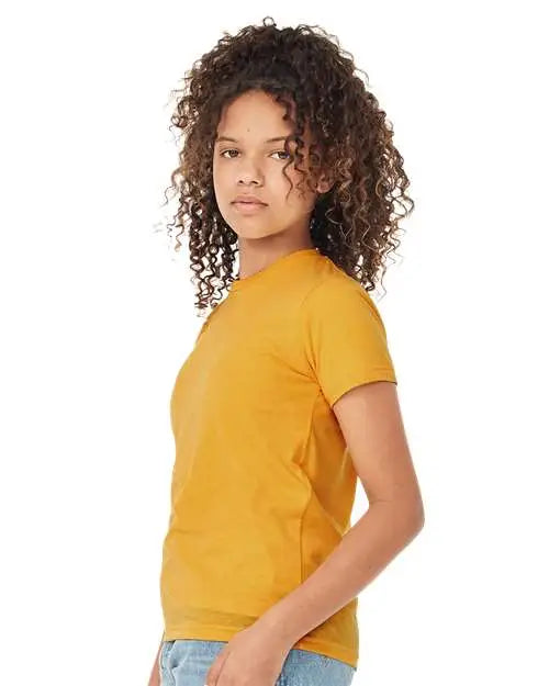 Bella + Canvas 3413y Youth Triblend Tee - Mustard