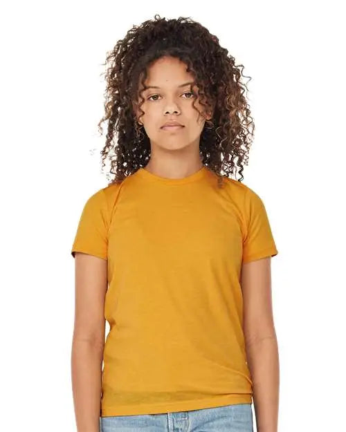 Bella + Canvas 3413y Youth Triblend Tee - Mustard