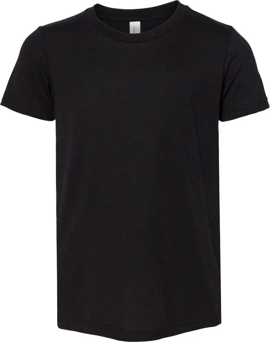 Bella + Canvas 3413y Youth Triblend Tee - Solid Black - s