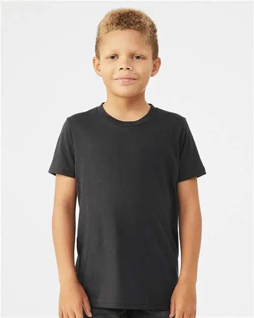Bella + Canvas 3413y Youth Triblend Tee - Solid Dark Grey
