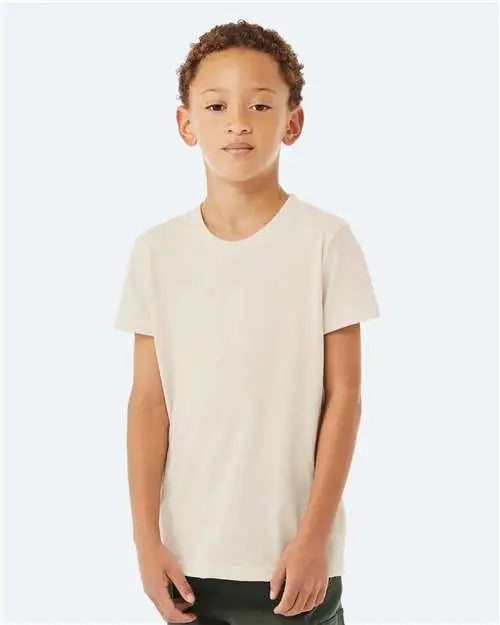 Bella + Canvas 3413y Youth Triblend Tee - Solid Natural