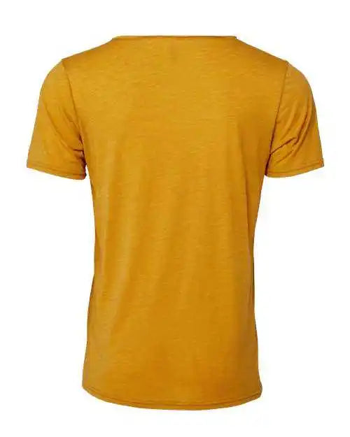 Bella + Canvas 3414 Fwd Fashion Unisex Triblend Raw Neck Tee - Mustard