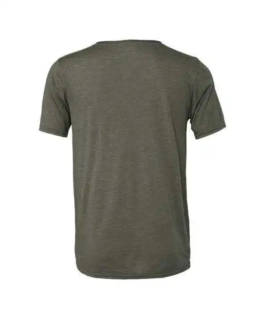 Bella + Canvas 3414 Fwd Fashion Unisex Triblend Raw Neck Tee - Military Green