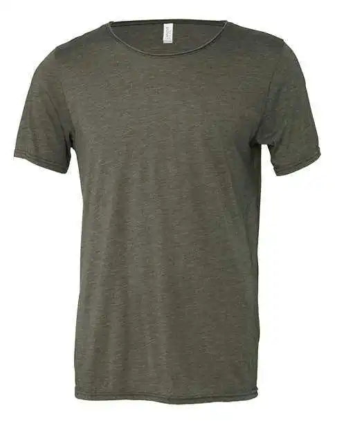 Bella + Canvas 3414 Fwd Fashion Unisex Triblend Raw Neck Tee - Military Green