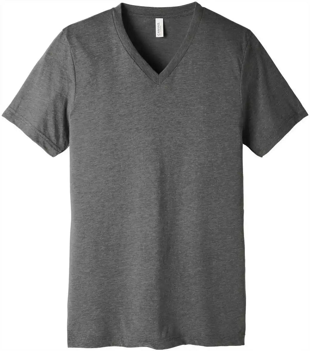 Bella + Canvas 3415 Unisex Triblend Short Sleeve V-neck Tee - Athletic Gray
