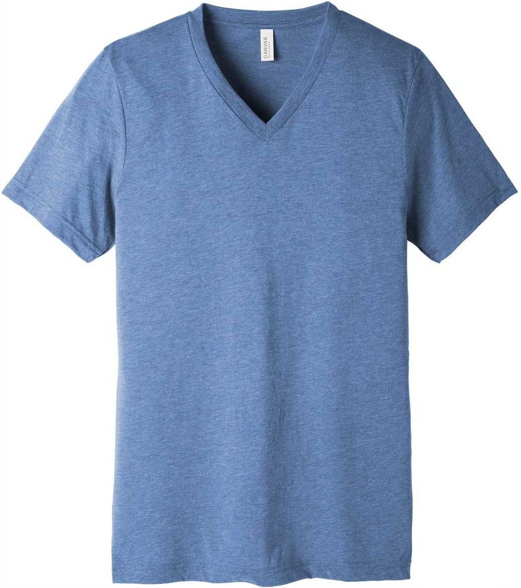 Bella + Canvas 3415 Unisex Triblend Short Sleeve V-neck Tee - Blue