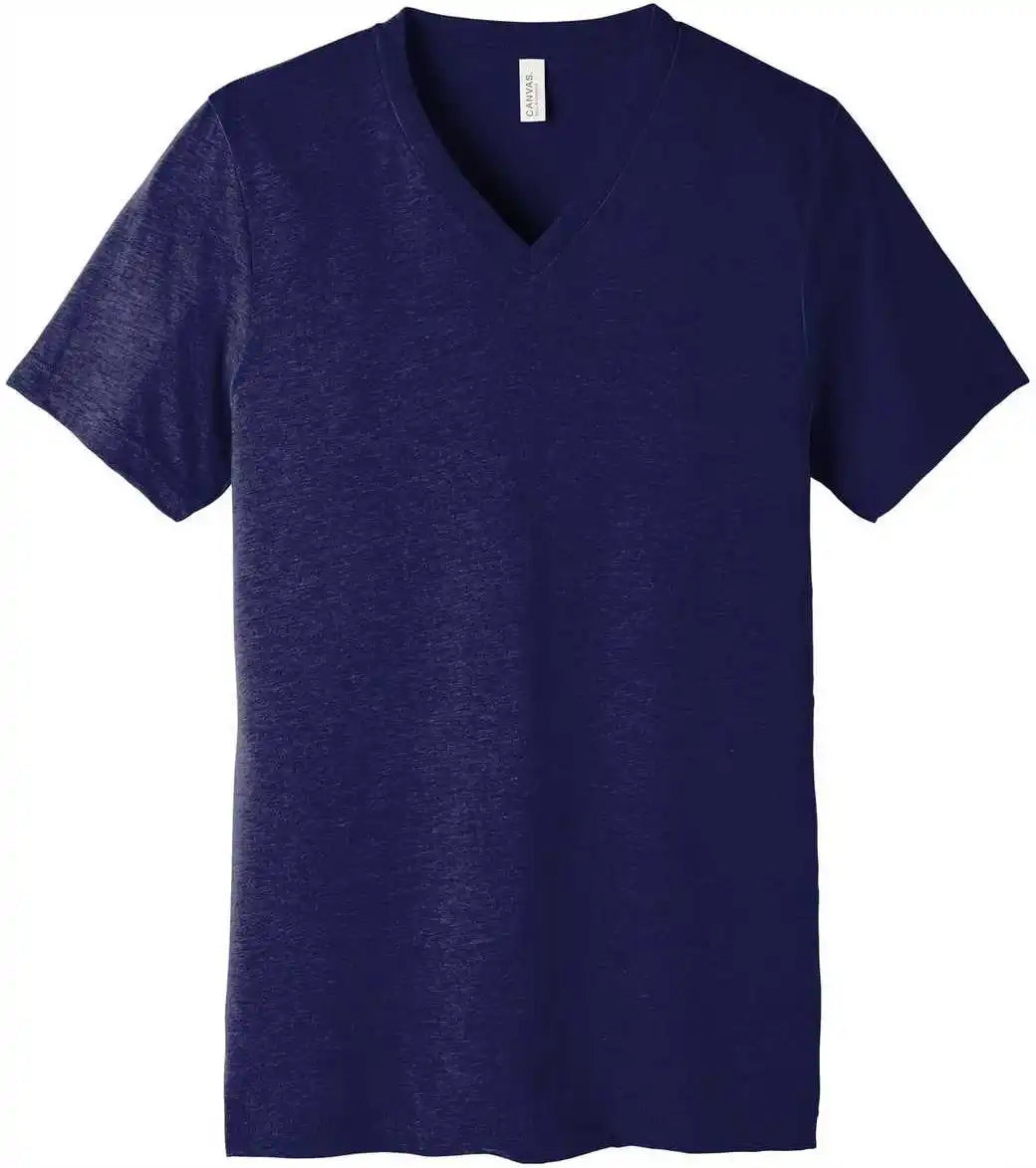 Bella + Canvas 3415 Unisex Triblend Short Sleeve v Neck Tee Navy