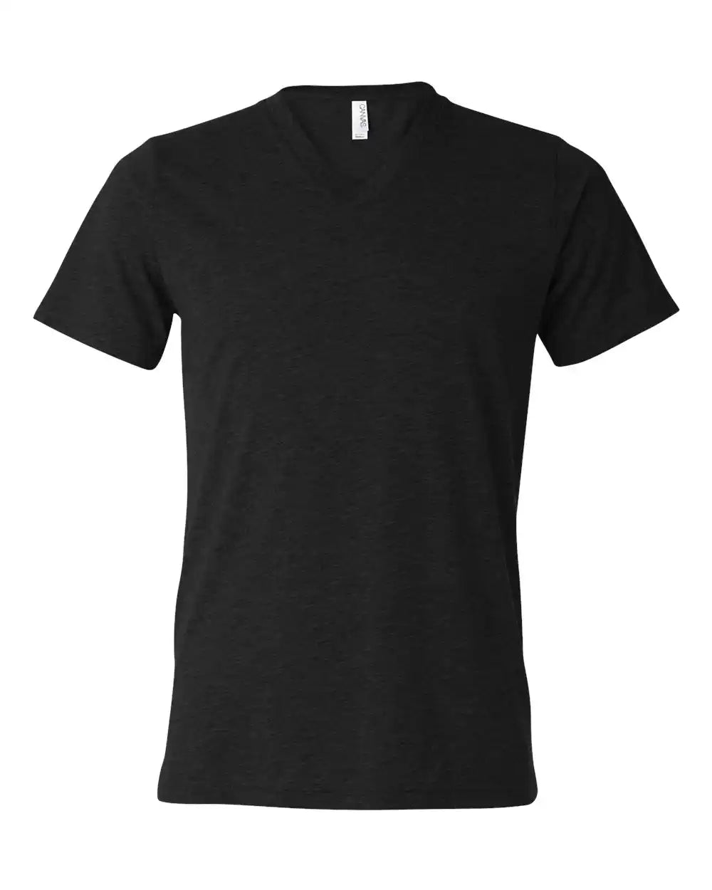 Bella + Canvas 3415c Triblend V-neck Short Sleeve Tee - 3415 - Black Heather - Xs
