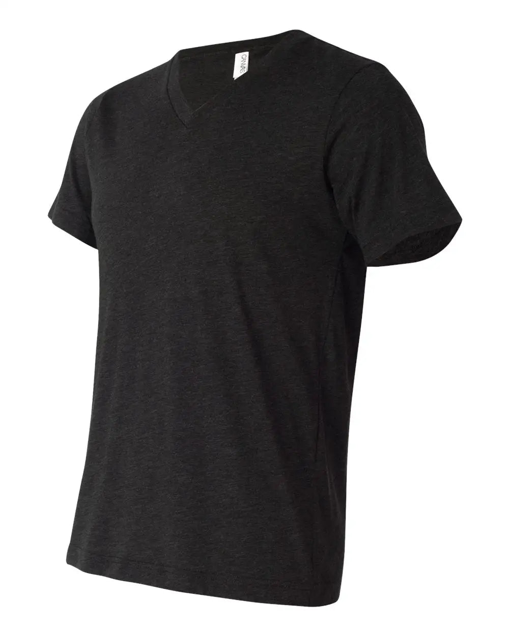 Bella + Canvas 3415c Triblend V-neck Short Sleeve Tee - 3415 - Charcoal Black - Adult Xs