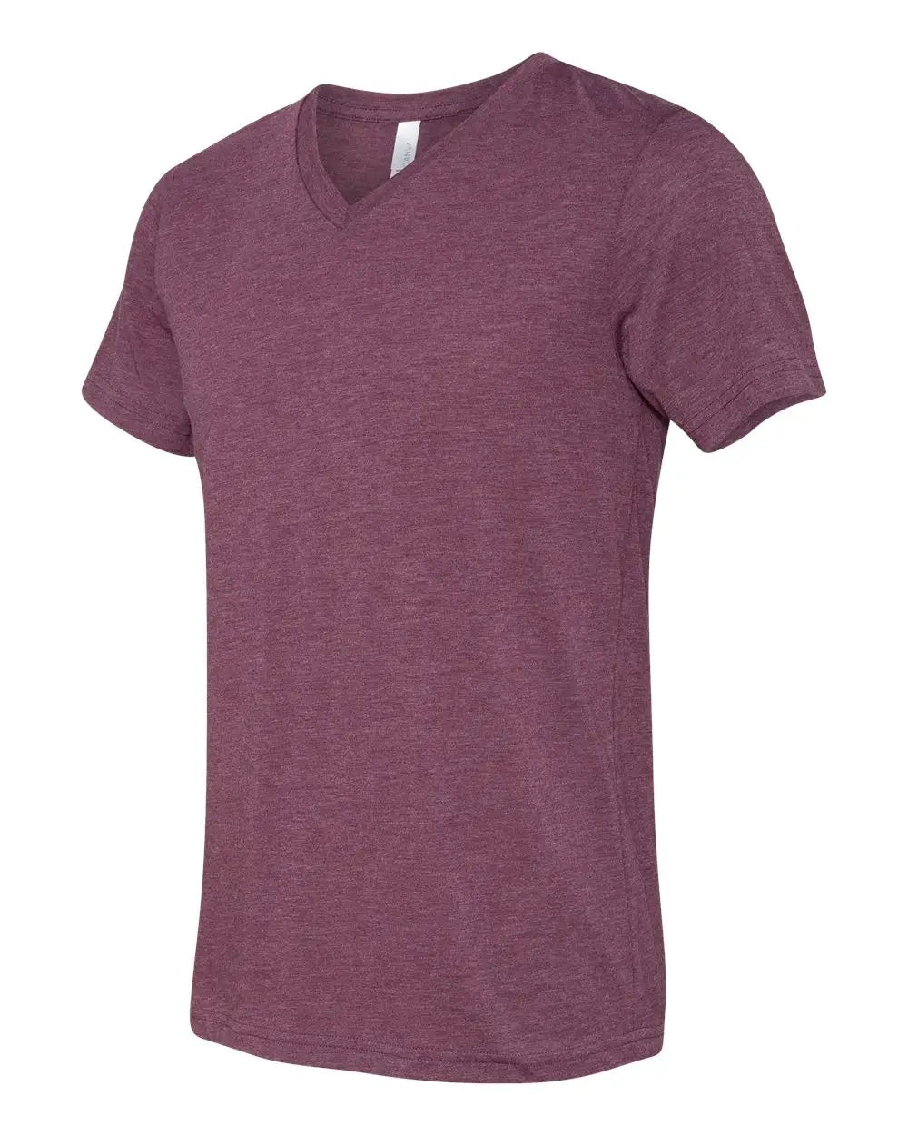 Bella + Canvas 3415c Triblend V-neck Short Sleeve Tee - 3415 - Maroon - Adult Xs