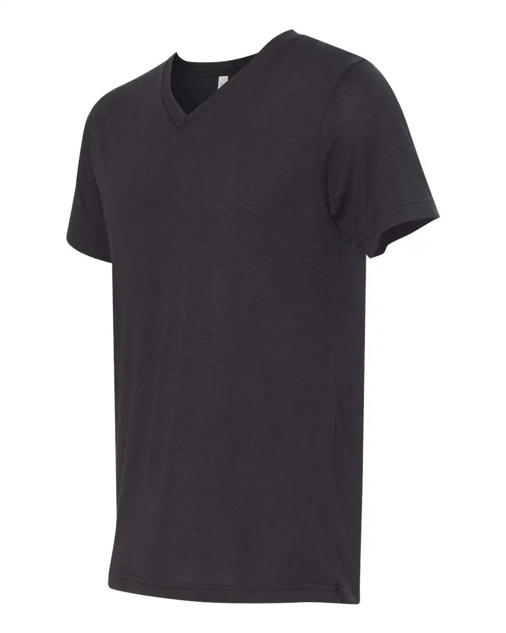 Bella + Canvas 3415c Triblend V-neck Short Sleeve Tee - 3415 - Solid Black - Adult Xs