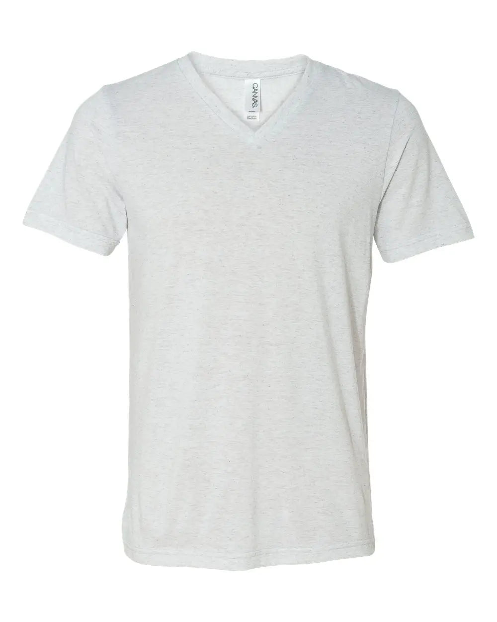 Bella + Canvas 3415c Triblend V-neck Short Sleeve Tee - 3415 - White Fleck