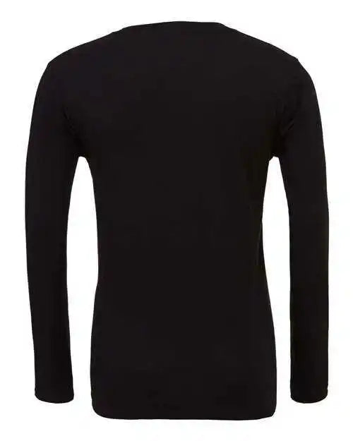 Bella + Canvas 3425 Unisex Long Sleeve V-neck Tee - Black