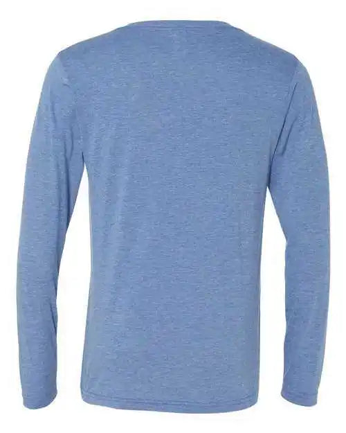 Bella + Canvas 3425 Unisex Long Sleeve V-neck Tee - Blue Triblend