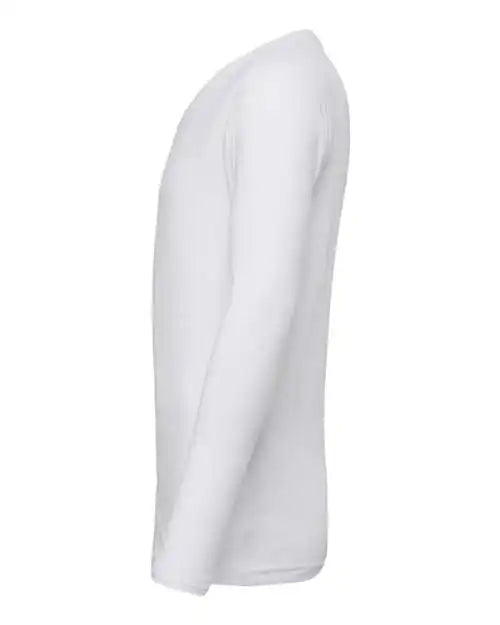 Bella + Canvas 3425 Unisex Long Sleeve V-neck Tee - White