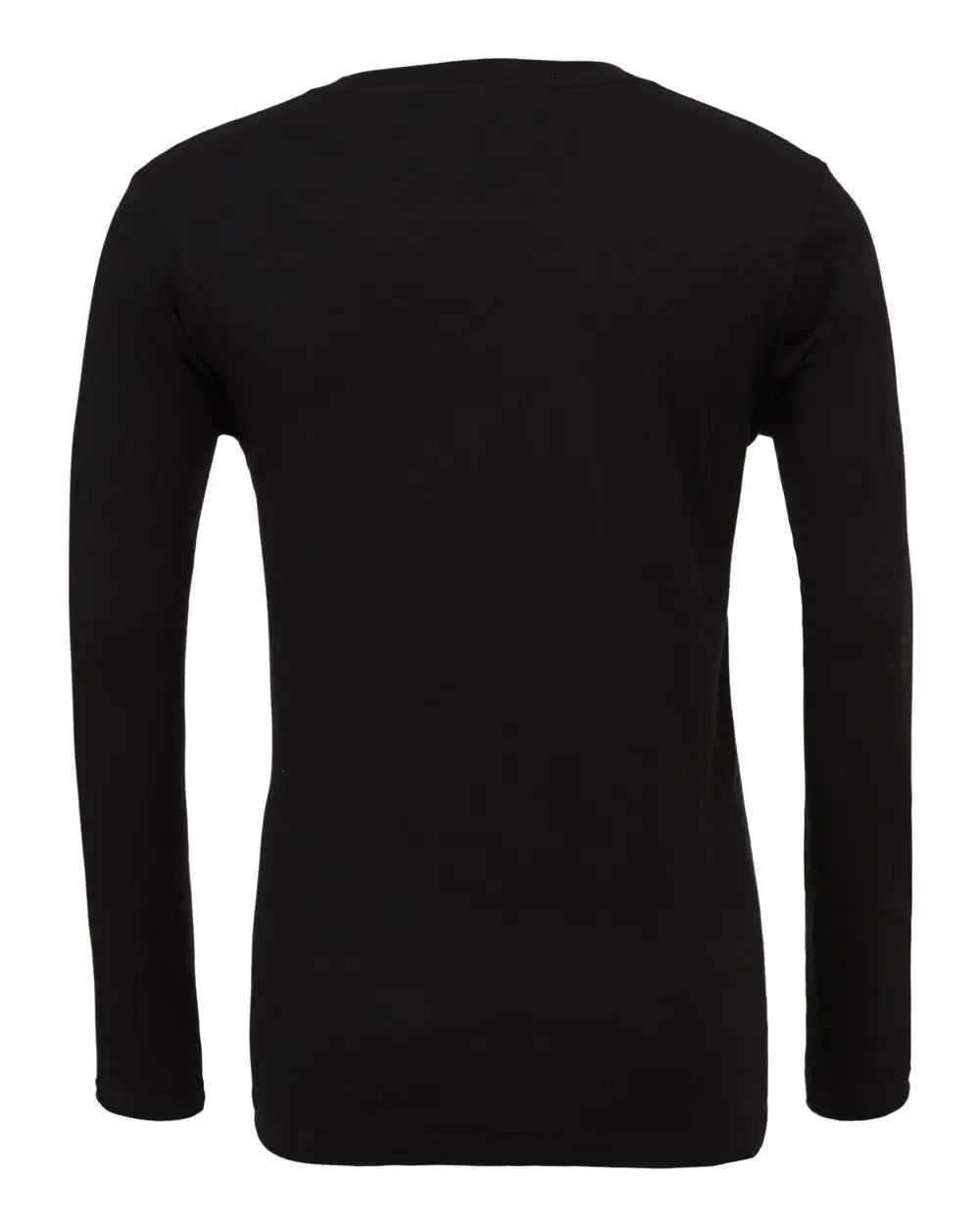 Bella + Canvas 3425c Long Sleeve V-neck Tee - 3425 - Black - Adult Xs