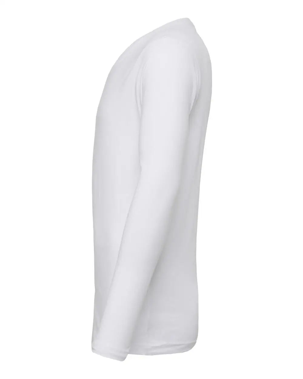 Bella + Canvas 3425c Long Sleeve V-neck Tee - 3425 - White - Adult Xs