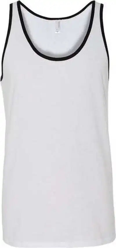 Bella + Canvas 3480 Jersey Tank White Black