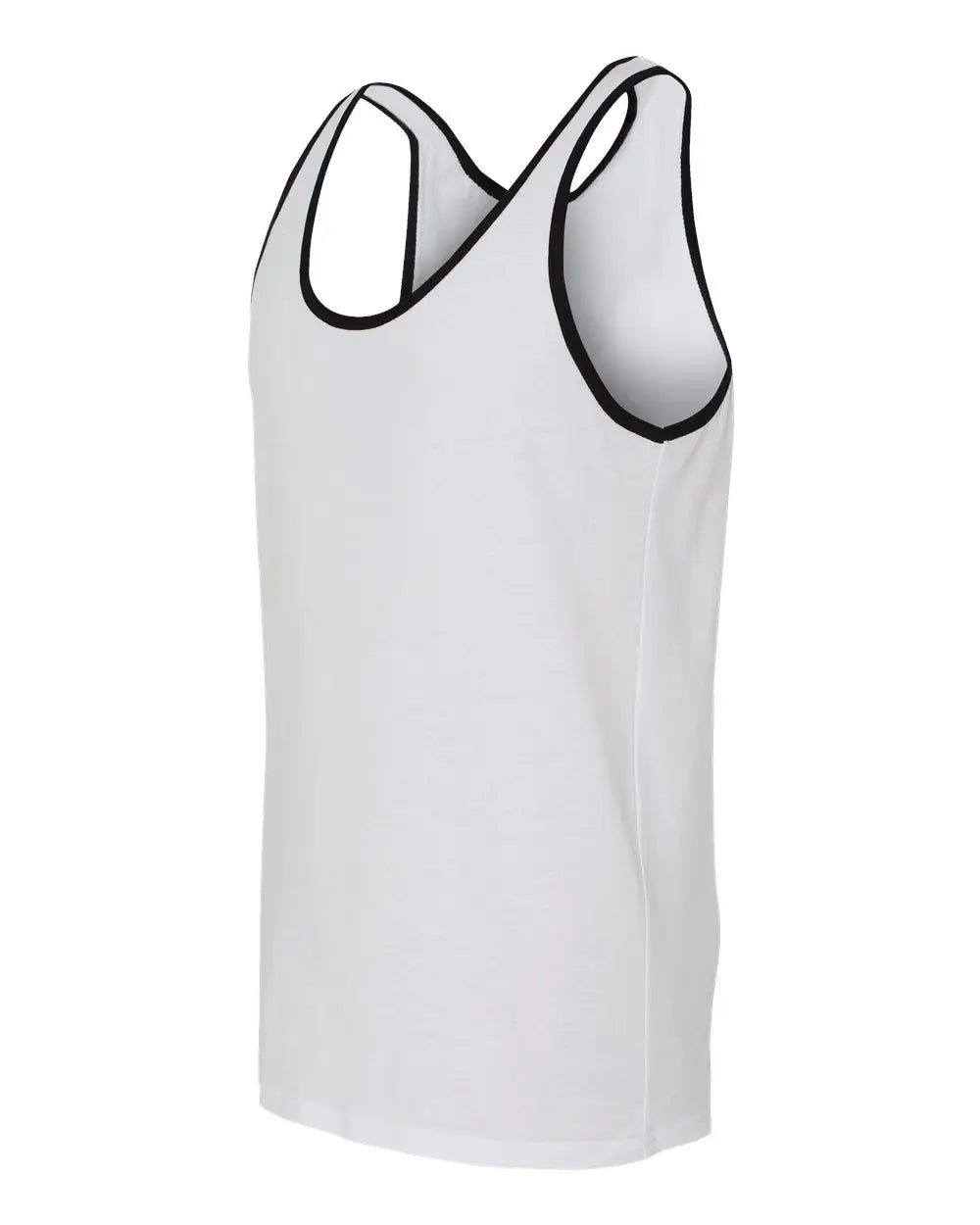 Bella + Canvas 3480c Jersey Tank - 3480 - White Black - White/ / Adult Xs