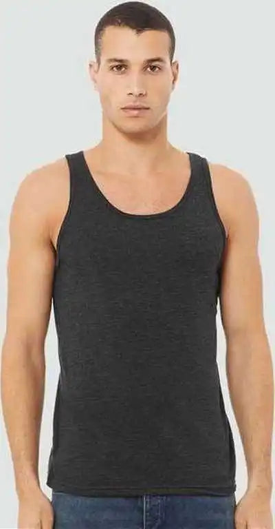 Bella + Canvas 3480cvc Heather Cvc Tank - Dark Gray