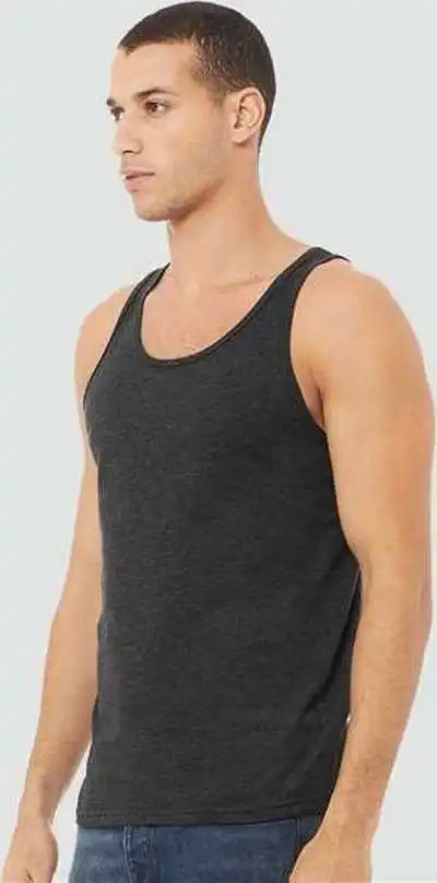 Bella + Canvas 3480cvc Heather Cvc Tank Dark Gray